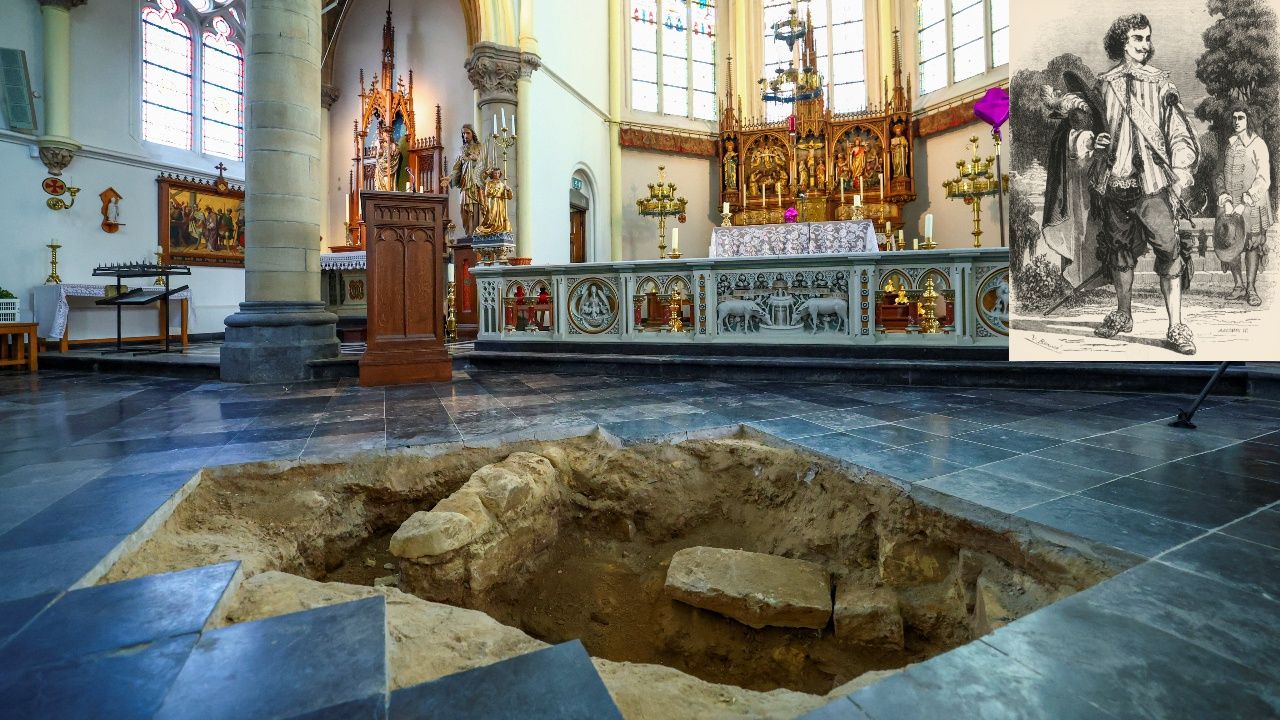 การค้นพบโครงกระดูกปริศนาในโบสถ์ดัตช์ อาจเป็น 'ดาร์ตาญัง' ทหารเสือฝรั่งเศส