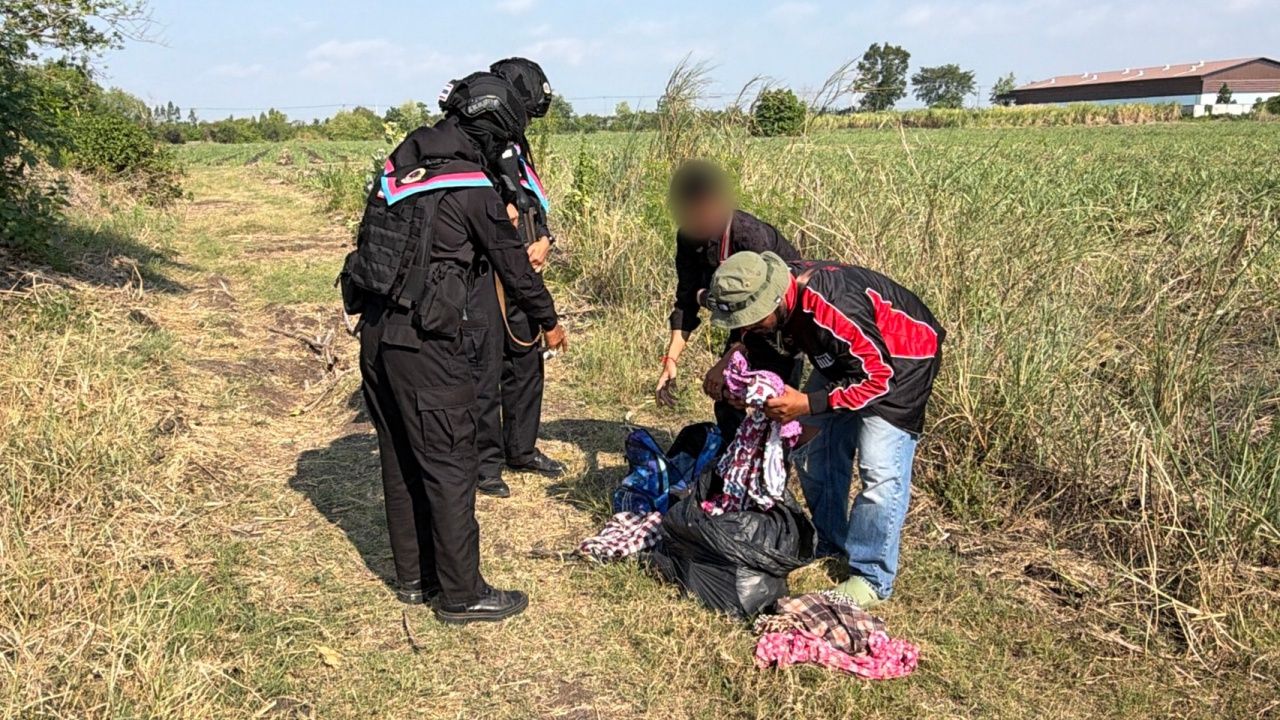 จับกุมชาวกัมพูชาลักลอบข้ามแดนที่สระแก้ว พร้อมภาพถ่ายจุดตรวจทหารพราน