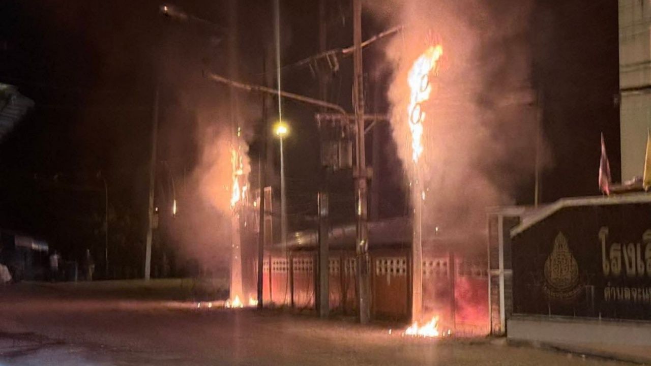 นราธิวาสพบเหตุคนร้ายลอบเผากล้องวงจรปิดและตัดสายไฟฟ้าในคืนเดียว