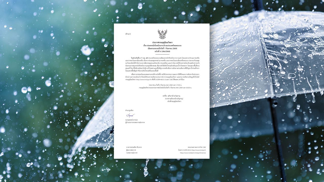 เตือนจังหวัด "ฝนตกหนัก" เฝ้าระวังน้ำท่วม น้ำป่าหลาก โดยเฉพาะพื้นที่ลุ่มน้ำโขง