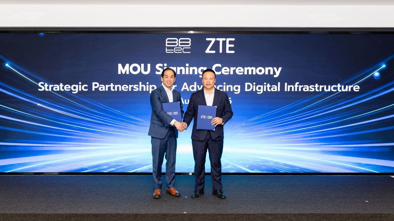ZTE Thailand จับมือ BBTEC ลงนาม MOU มุ่งสำรวจโอกาสทางธุรกิจด้าน AI Digital Infrastructure
