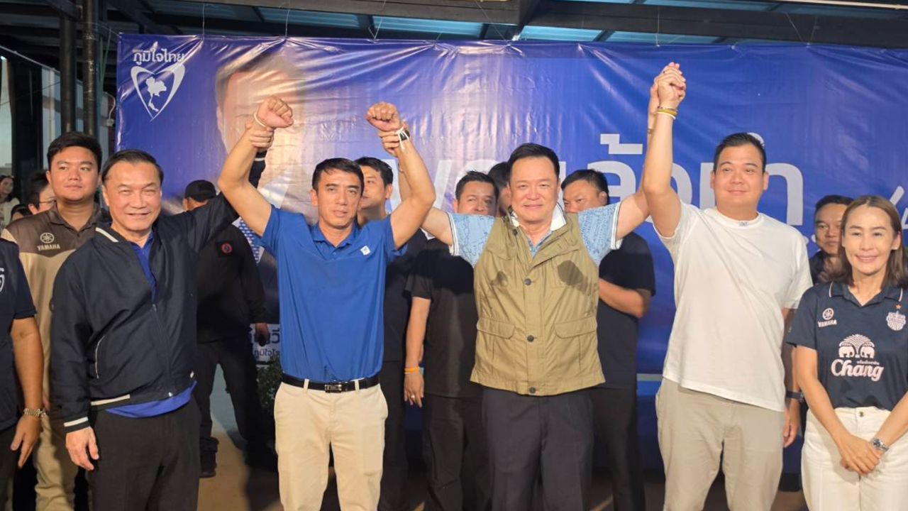 เลือกตั้งซ่อม สส.อุดรฯ เขต 3 “อนุทิน” ชูมือประกาศลูกเขย “หรั่ง ธุระพล” ชนะขาดลอย