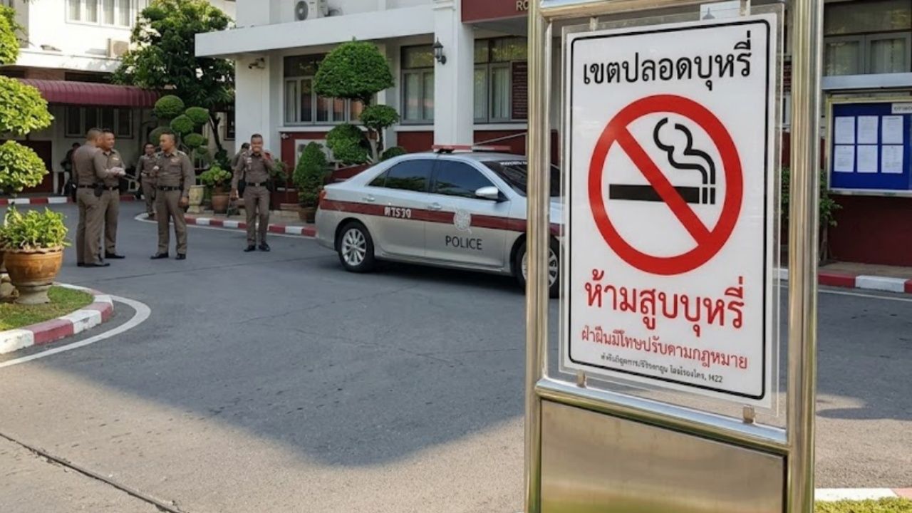 กคส. เตือนอย่าหาทำ "สูบบุหรี่ในโรงพัก" ผิดกฎหมาย ปรับจริง 5,000 บาท