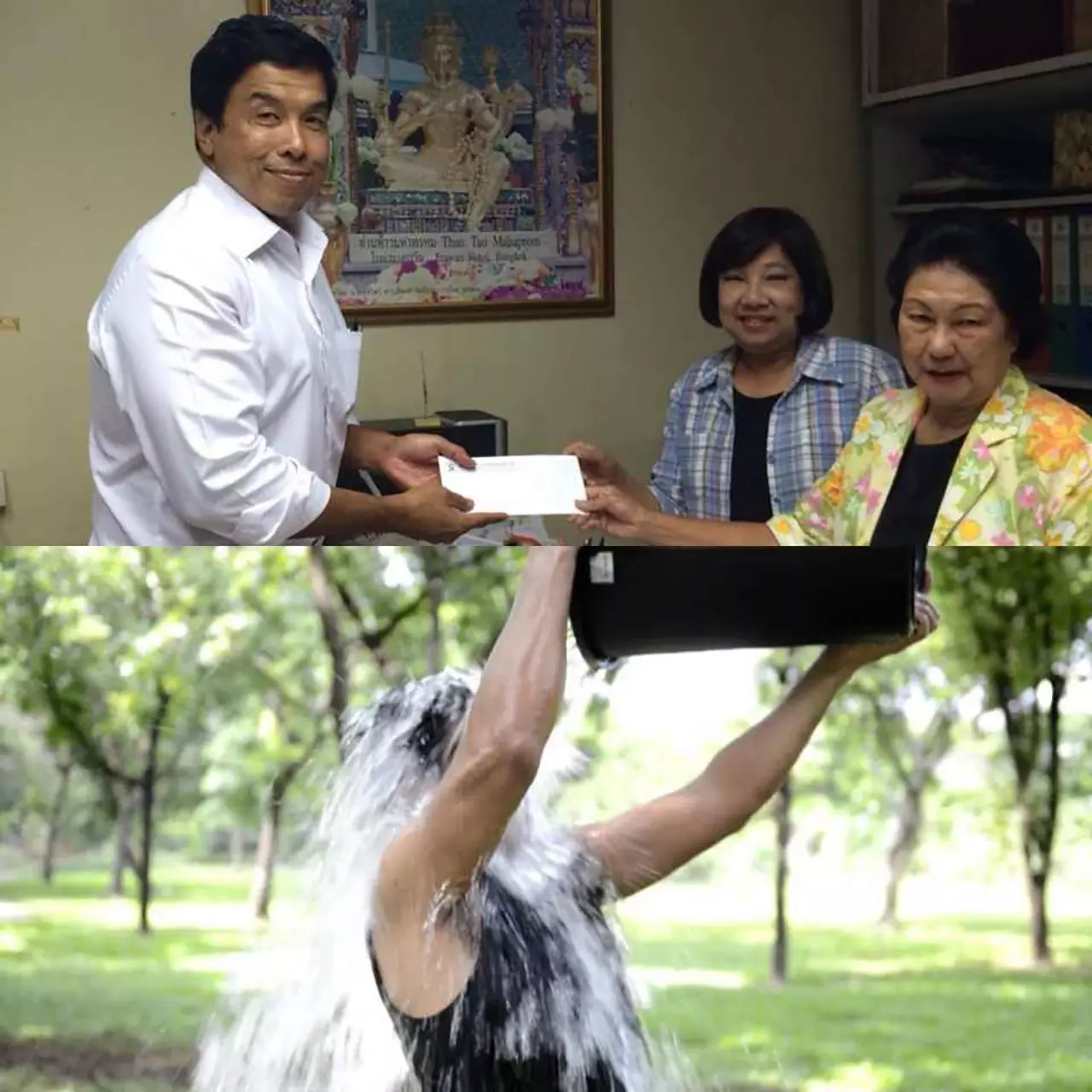 รวม 'คนดัง' รับคำท้า ส่งต่อบุญ...'Ice Bucket Challenge' (ชมคลิป) 
