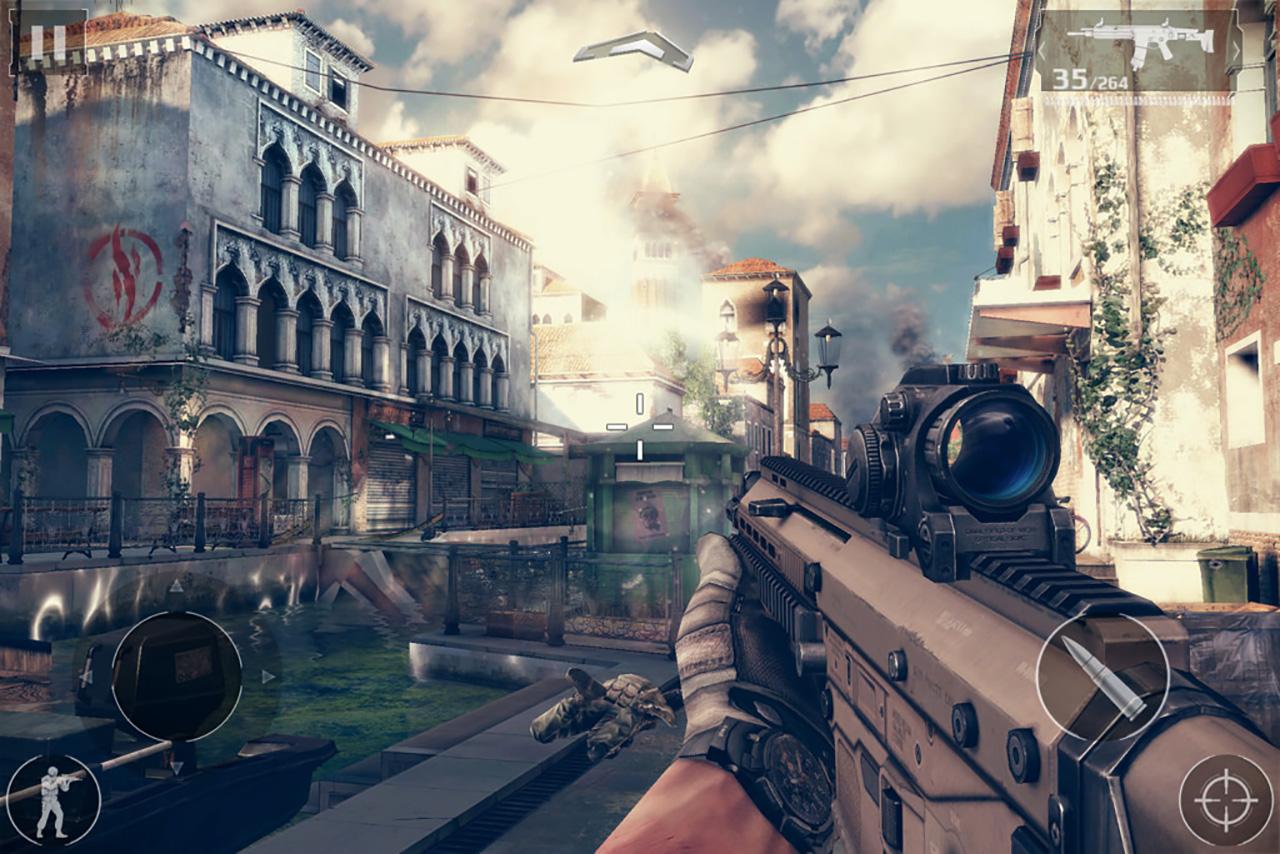 เกม Modern Combat 5: Blackout บน Microsoft Surface Pro 3