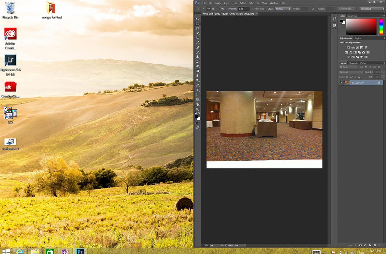 SurfacePro3 Adobe Photoshop UI