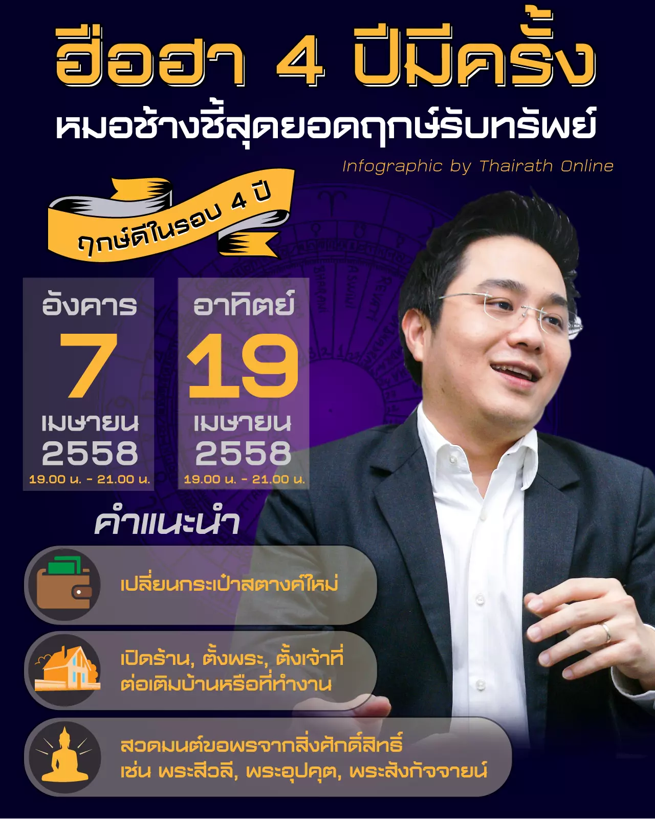 รู้หรือยัง!  19 เมษา สุดยอดฤกษ์รับทรัพย์ 'วันคลังสมบัติเปิด' แต่ละราศีต้องทำยังไง...?