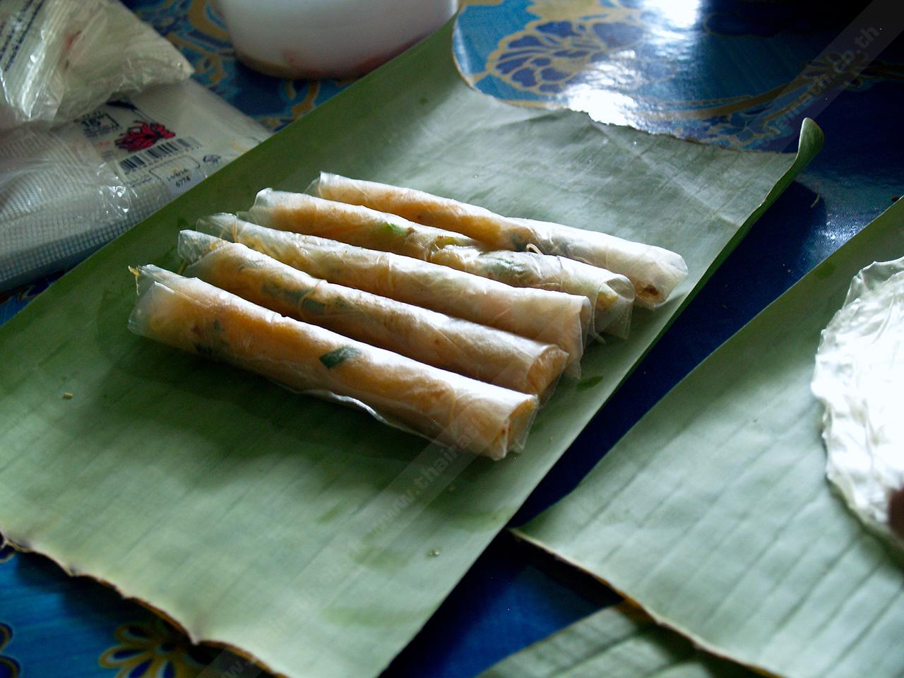 หมี่พันที่ห่อเสร็จแล้ว
