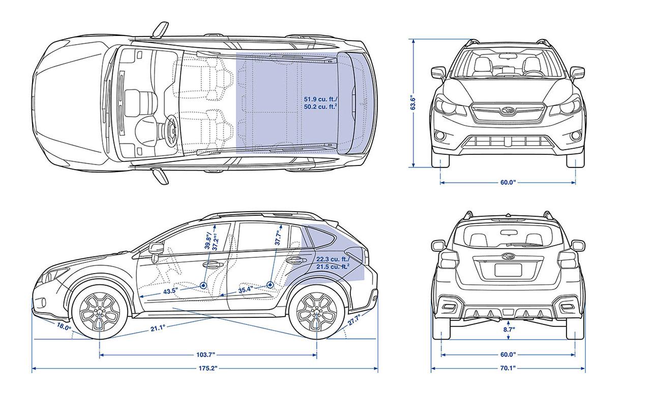 Subaru xv размеры
