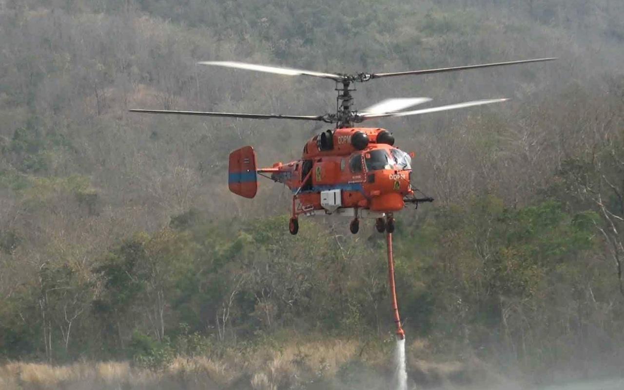 เฮลิคอปเตอร์เฉพาะกิจดับเพลิงแบบ KA-32 ของ ปภ.