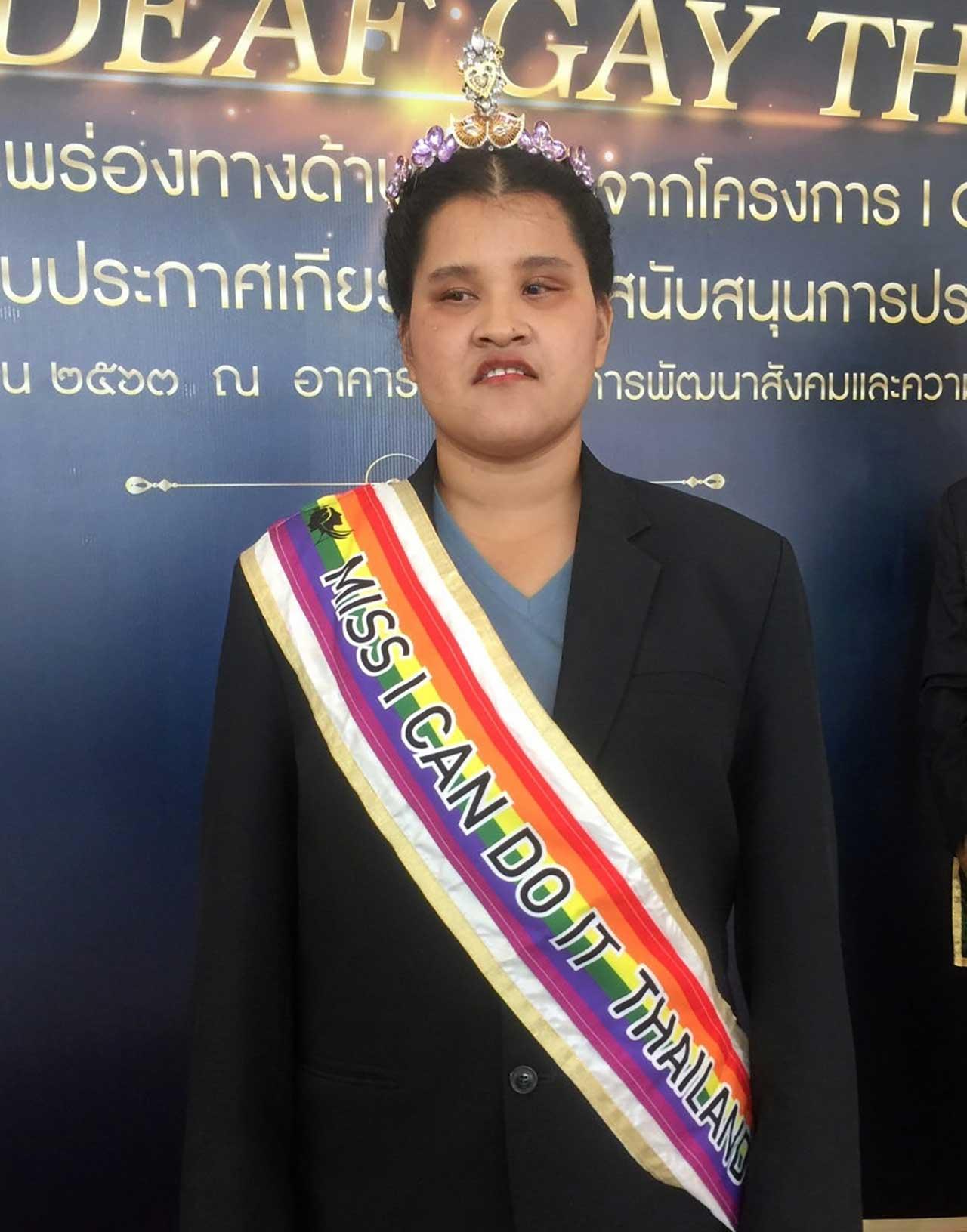 แป้ง–กฤติยาพร เกตุกำพล ผู้คว้า ตำแหน่งนางงามผู้บกพร่องทางการมองเห็น จากโครงการ I CAN DO IT.