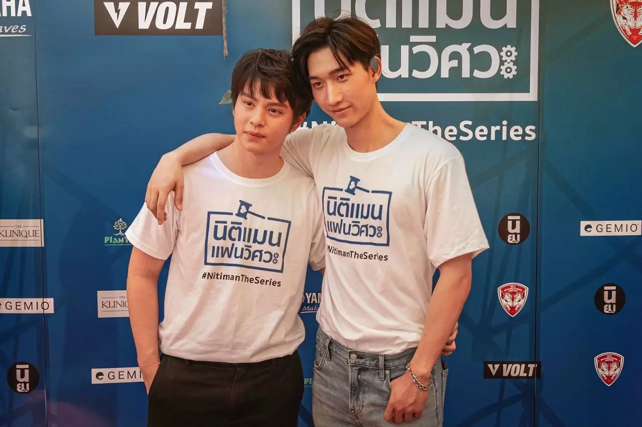 “โน่-จอม” เอาใจสายวาย บวงสรวงซีรีส์ “นิติแมนแฟนวิศวะ”