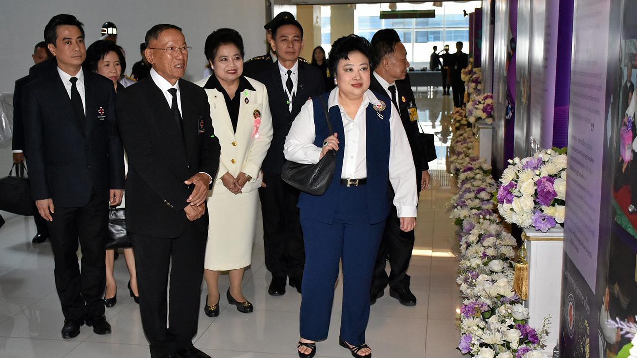 พระเจ้าวรวงศ์เธอ พระองค์เจ้าโสมสวลี พระวรราชาทินัดดามาตุ เสด็จไปในงาน วันคล้ายวันสถาปนาสำนักงานอาสากาชาด ครบ 77 ปี ณ อาคารภูมิสิริมังคลานุสรณ์ โรงพยาบาลจุฬาลงกรณ์ สภากาชาดไทย เมื่อวันที่ 1 สิงหาคม.