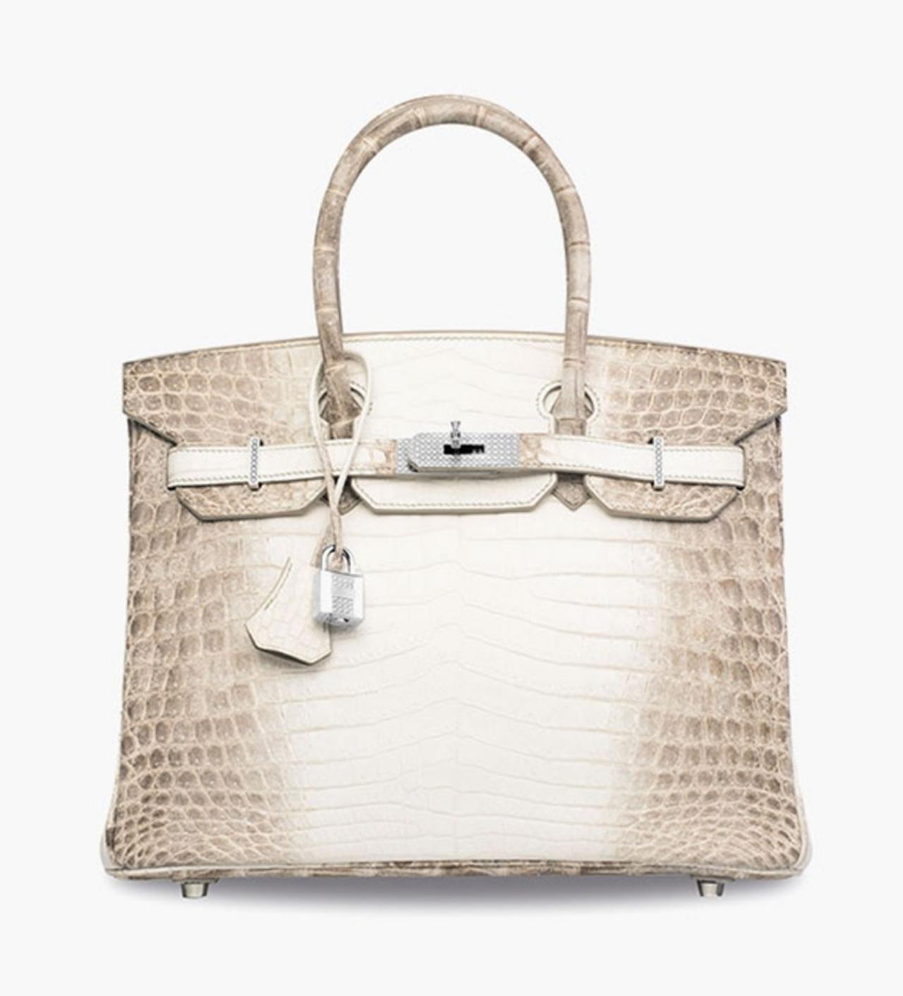 Hermès matte white Himalaya Niloticus crocodile diamond Birkin