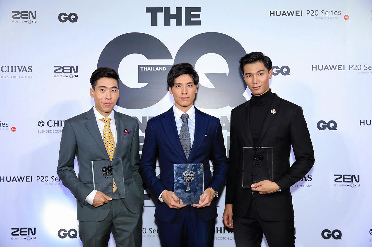 3 หนุ่มหล่อ GQ Man กันตพงศ์ ทองรงค์, ธนาณัติ ภคธง ซิง, สุขพัฒน์ โล่วัชรินทร์.