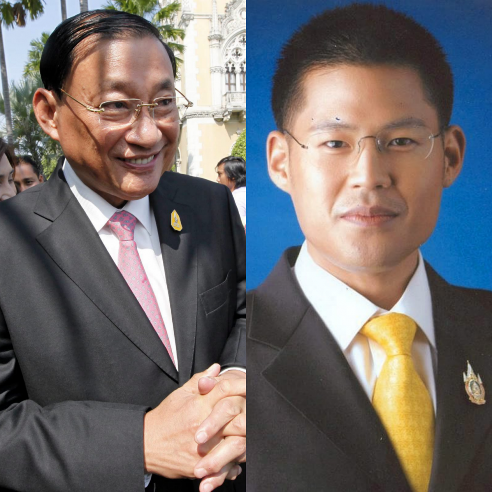 ซ้าย - เสริมศักดิ์ พงษ์พานิช ขวา - ลูกชาย