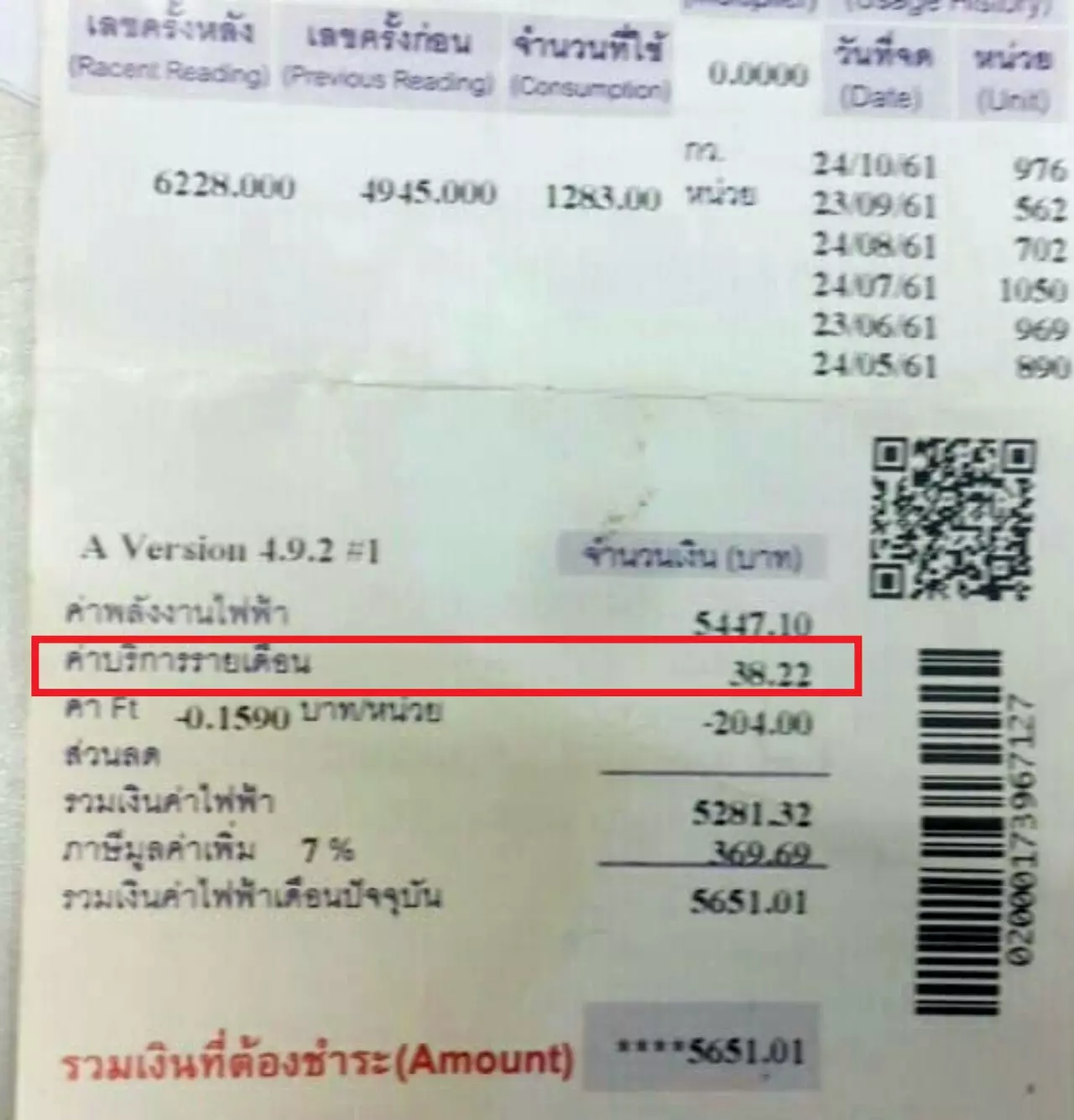อยากโปร่งใส ยิ่งสงสัย! ค่าบริการ 38.22 บาทโผล่บิลค่าไฟ ทำไมต้องจ่าย?