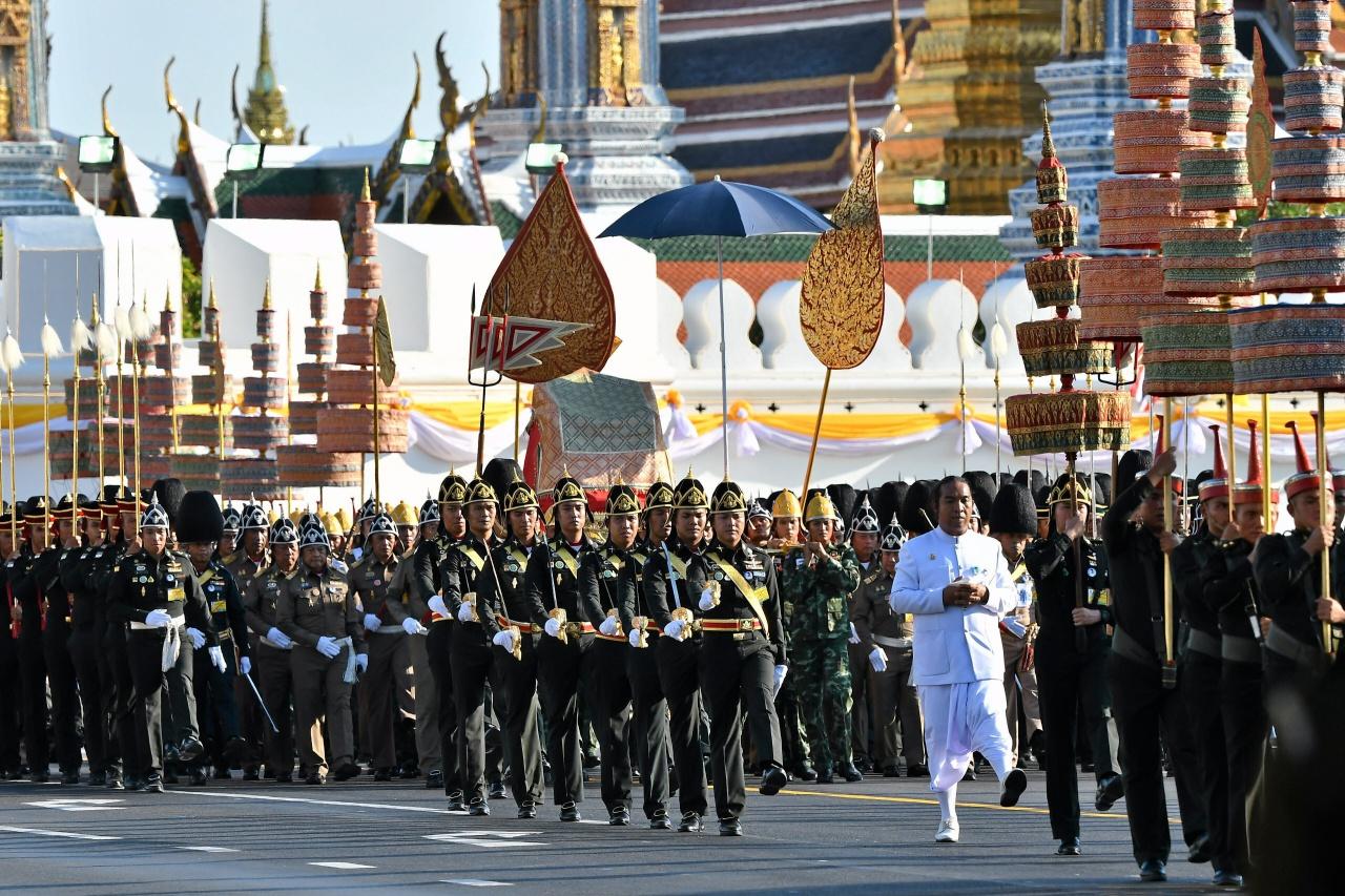 การซ้อมเสมือนจริง ริ้วขบวนเสด็จพระราชดำเนินเลียบพระนคร โดยขบวนพยุหยาตราทางสถลมารค วันที่ 28 เมษายน 2562