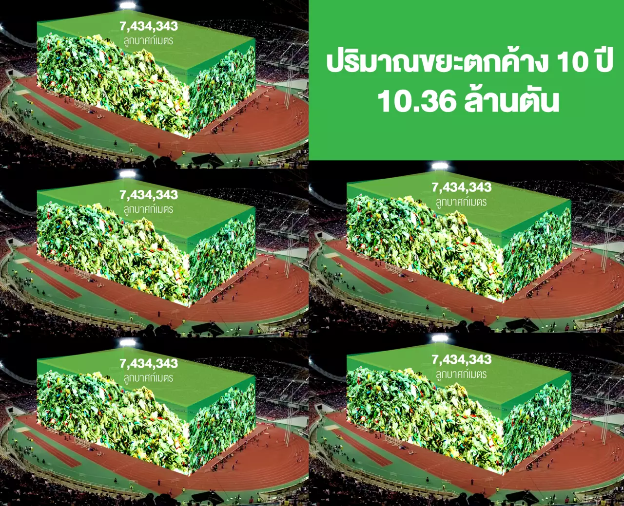 วิกฤติ "ขยะตกค้าง" ปีเดียวเท่า 3 ราชมังฯ เฉลี่ยต่อวันทิ้งคนละ 1 กก.