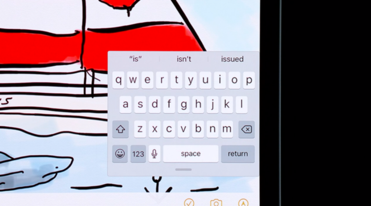 ใช้ Apple pencil แยกคีย์บอร์ดออกมาได้