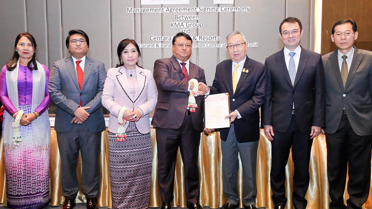 บุกเมียนมา สุทธิเกียรติ จิราธิวัฒน์ ลงนามเซ็นสัญญากับ คิน หม่อง เอ ในการเข้าบริหารโรงแรมเซ็นทารา เคเอ็มเอ รีสอร์ท ทะเลสาบอินเล เมียนมา โดยมี ธีระยุทธ จิราธิวัฒน์, ดร.รณชิต มหัทธนะพฤทธิ์ และ ก็อง เท็ด ทูน มาร่วมในพิธีด้วย ที่ รร.เซ็นทาราแกรนด์ เซ็นทรัลเวิลด์ วันก่อน.
