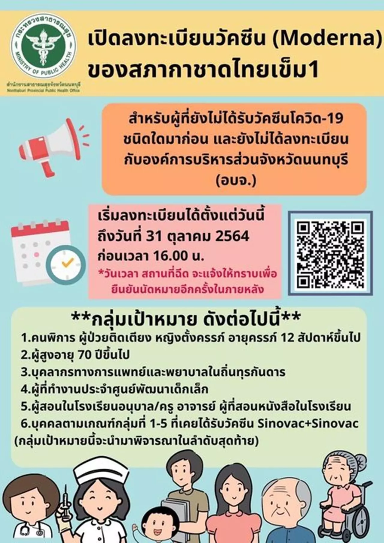 เปิดช่องทางลงทะเบียนฉีดวัคซีนโมเดอร์นา เข็มที่ 1 ฟรี หมดเขตวันนี้