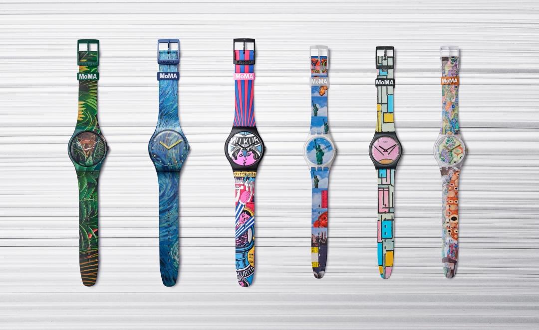 (ซ้ายไปขวา) The Dream, The Starry Night, The City and Design, New York, Composition in Oval with Color Planes 1 และ Hope II