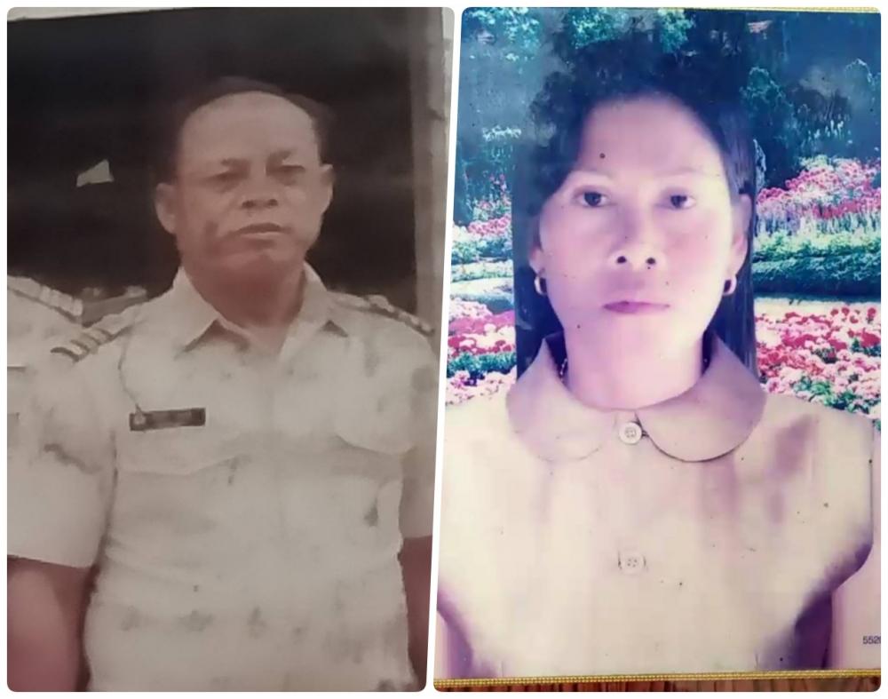 นายสมนึก คุมสุข อายุ 64 ปี ผู้ก่อเหตุ และ นางปิว มะนาวนอก อายุ 57 ปี