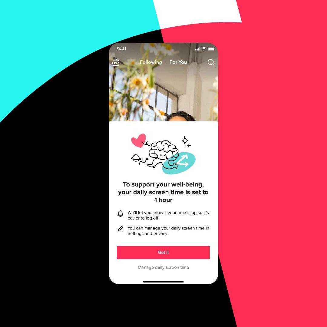 TikTok จำกัดเวลาการใช้งานในวัยรุ่น