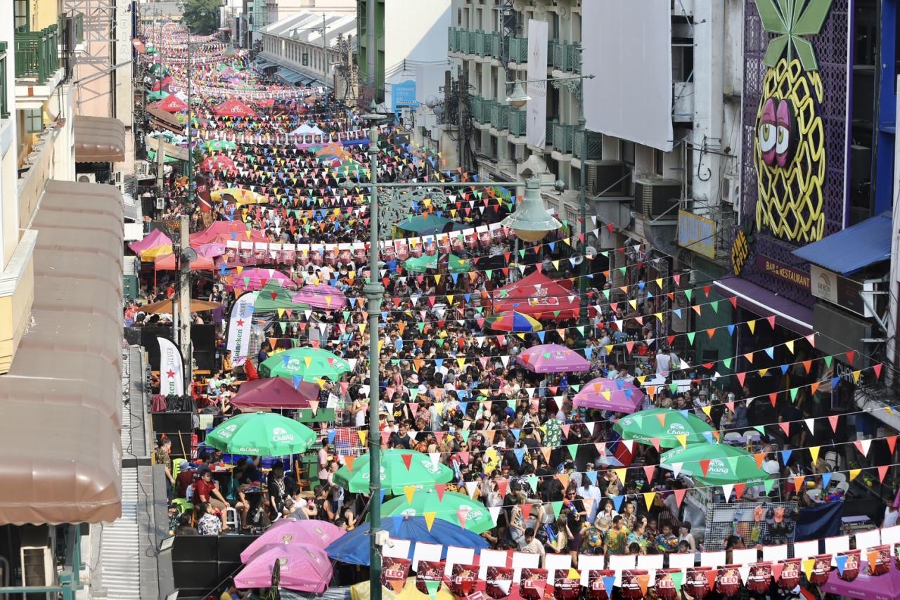 Khao San Songkran atmosphere 2023