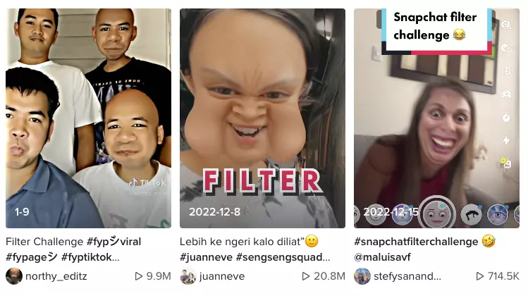 ฟิลเตอร์ชาเลนจ์ (Filter Challenge) ตาโต ตลกๆ เอาไว้เล่น TikTok