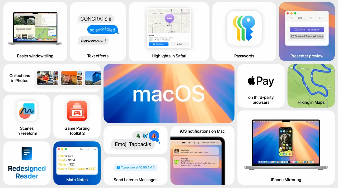 Apple ประกาศเปิดตัว macOS Sequoia ควบคุม iPhone จาก Mac ได้