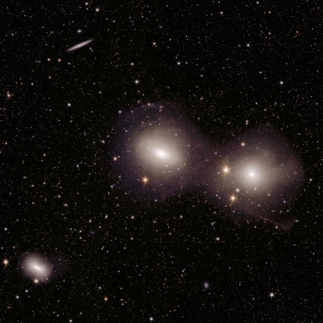 A group of galaxies in the Serpenthead constellation.