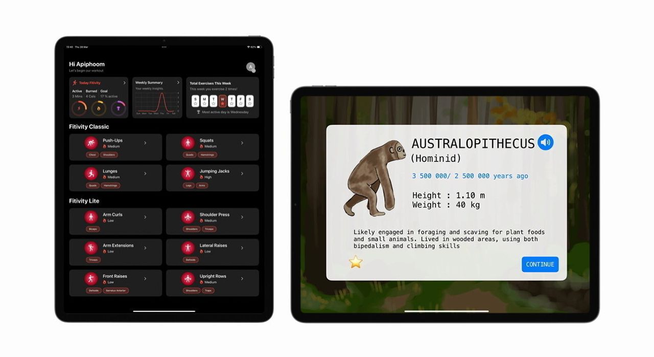 FitJourney โดย อภิภูมิ ชื่นชมภู และ Homo Sapiens โดย พัชรดา เทวาดิเทพ