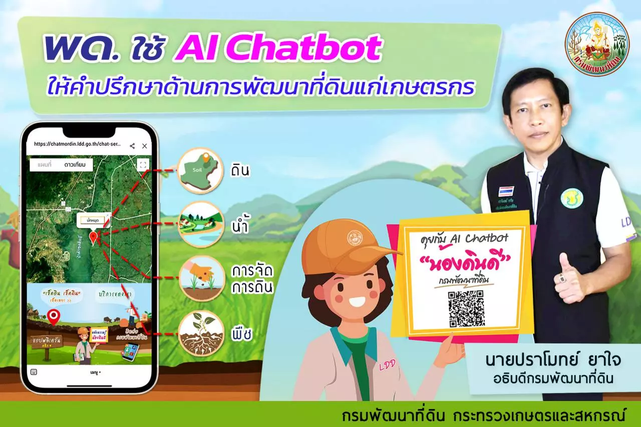 แนะนำ AI Chatbot น้องดินดี นวัตกรรมที่กรมพัฒนาที่ดิน ทำมาเพื่อเพื่อนเกษตรกร