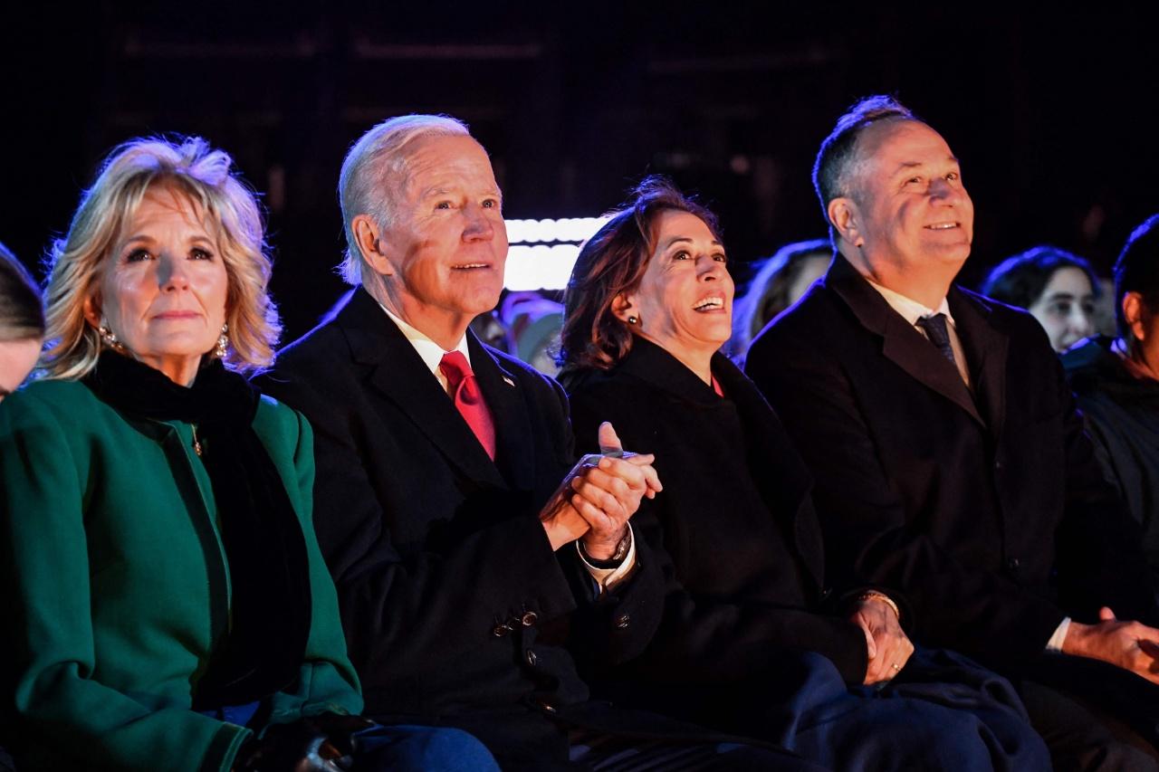 Biden's wife lights up the national Christmas tree The White House is spectacularly decorated.