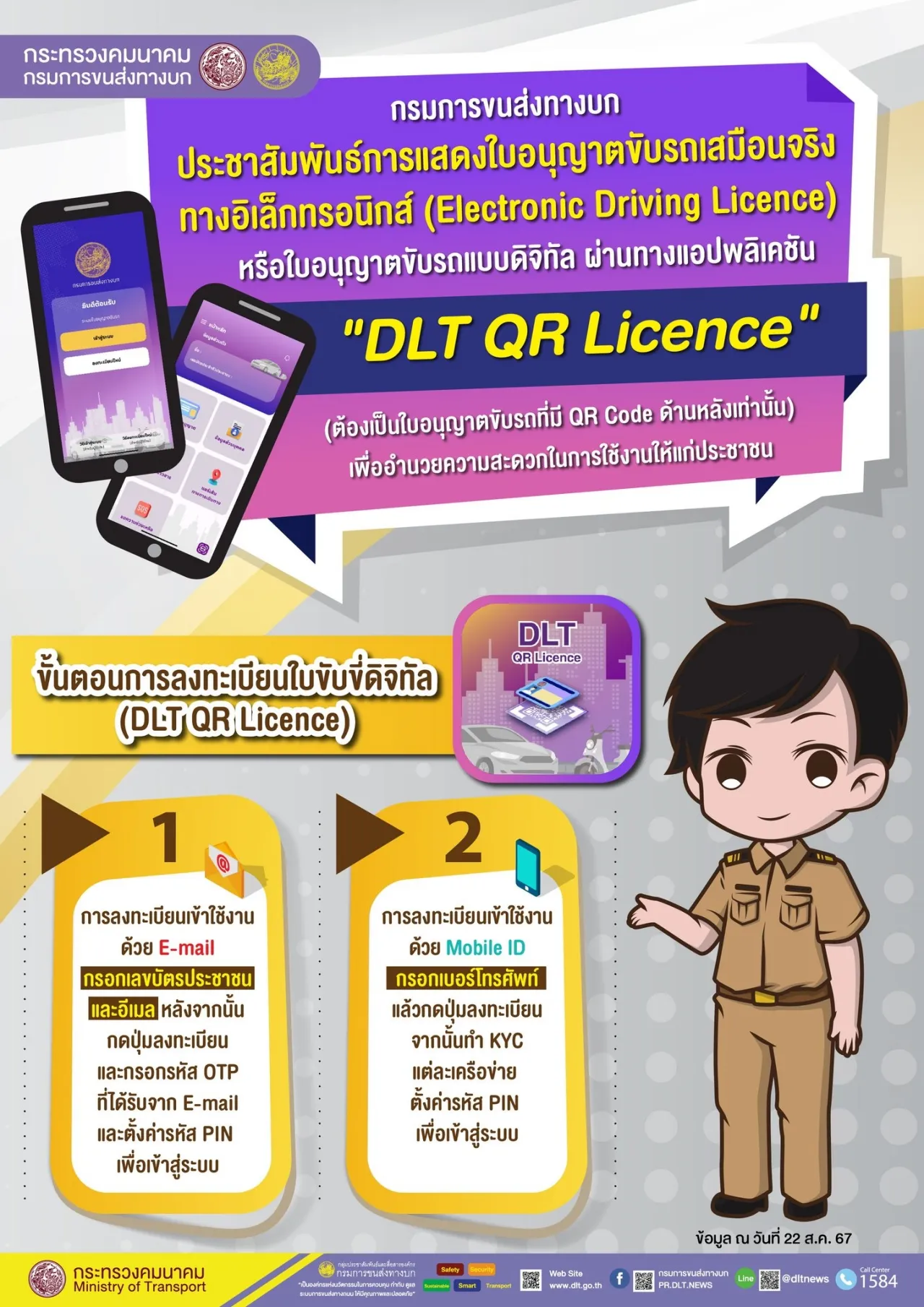 วิธีสมัคร "ใบขับขี่ออนไลน์" ผ่านแอป DLT QR Licence พกไว้แทนใบขับขี่แบบเดิม