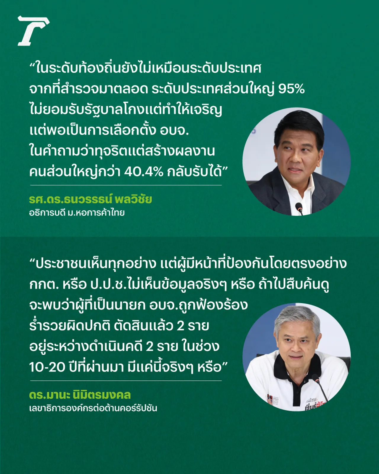 ผลสำรวจเลือกตั้ง อบจ. ประชาชนรับได้หากทุจริตแต่มีผลงาน คาดเงินซื้อเสียงสะพัด 1.5 หมื่นล้าน