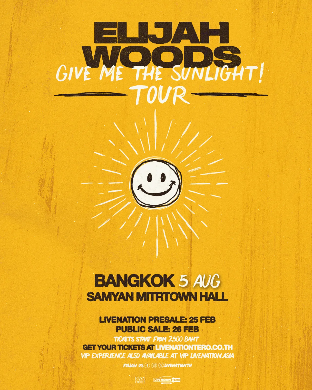 elijah woods กำลังจะกลับมาฮีลใจทุกคน เจอกัน 5 ส.ค.นี้ ที่สามย่าน มิตรทาวน์ ฮอลล์