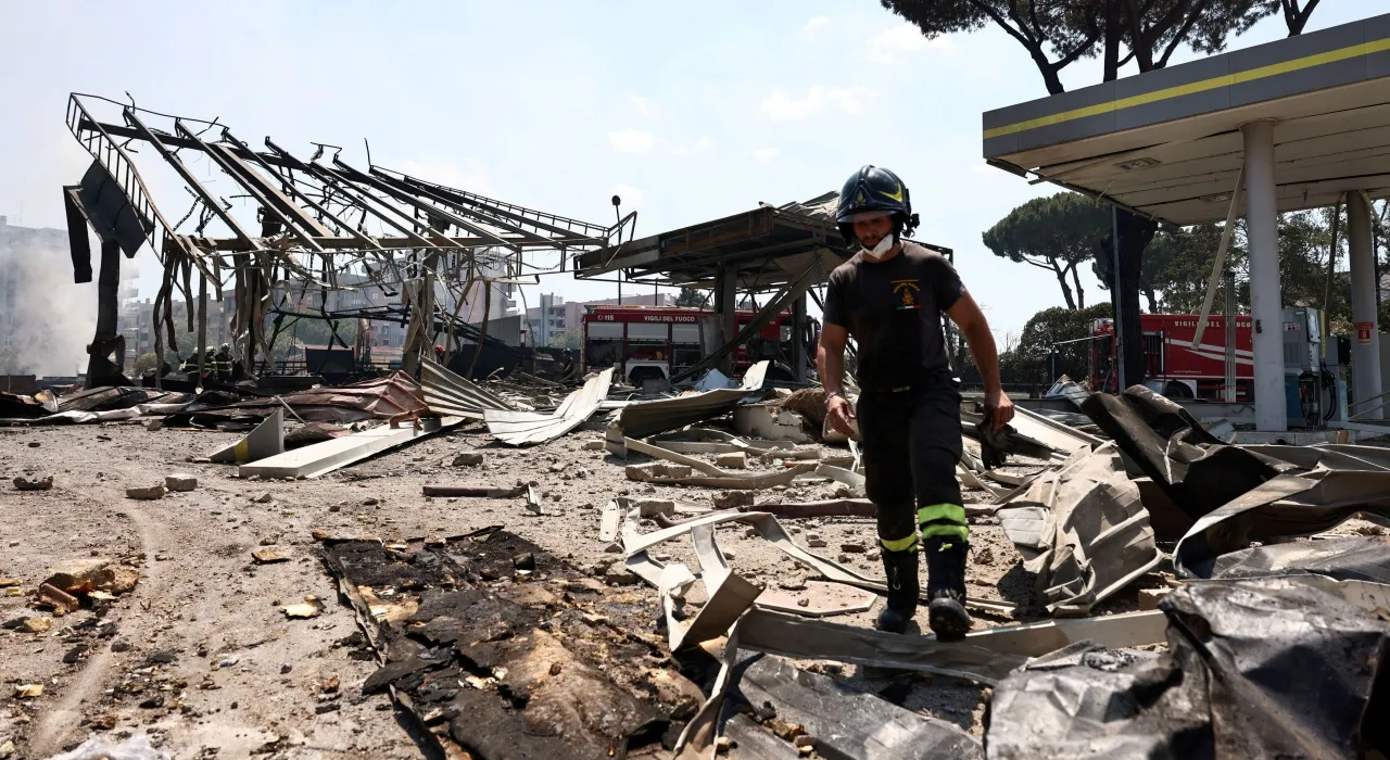 บึ้มสนั่น ปั๊มน้ำมันในกรุงโรมบาดเจ็บ 25 ราย