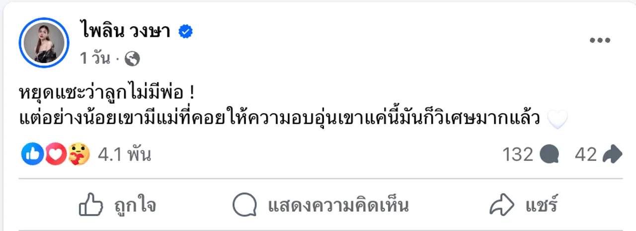 แบม ไพลิน ปกป้องลูกน้อย ลุกขึ้นฟาดคนคอมเมนต์แรง 'หยุดแซะว่าลูกไม่มีพ่อ'
