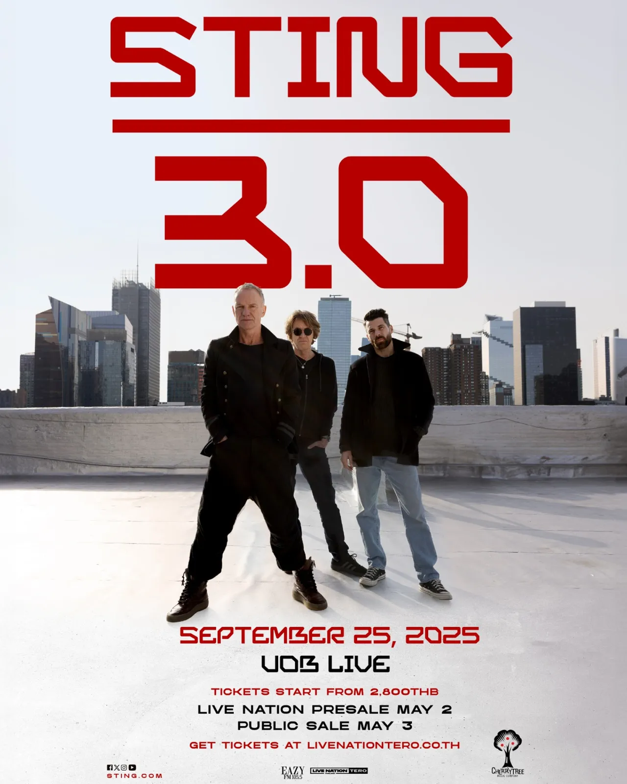 ตำนานที่ยังมีลมหายใจ STING ประกาศเวิลด์ทัวร์ใหม่เอาใจชาวร็อกวัยเก๋า