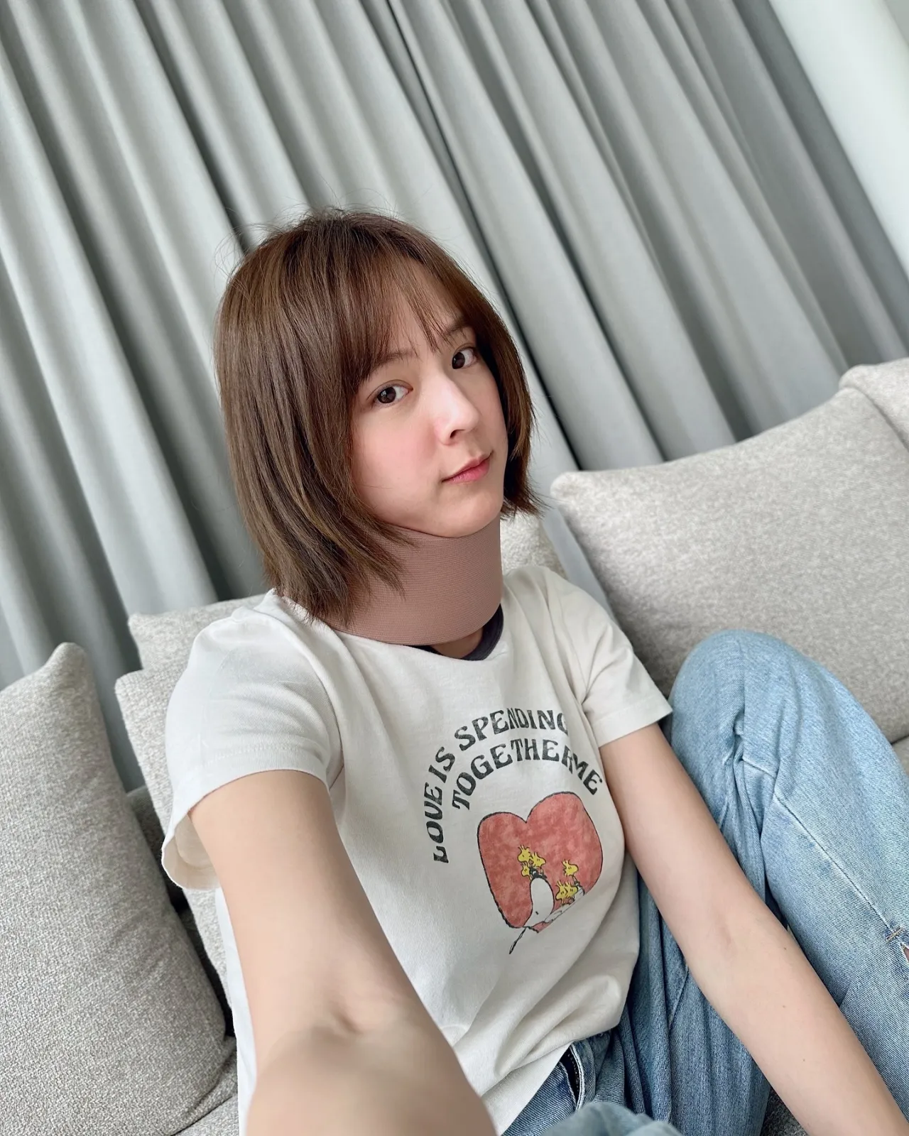 แพทตี้ ใส่เฝือกที่คอ คนเป็นห่วงเกิดอะไรขึ้น ก่อนเผยสาเหตุอุ้มลูกจนคออักเสบ