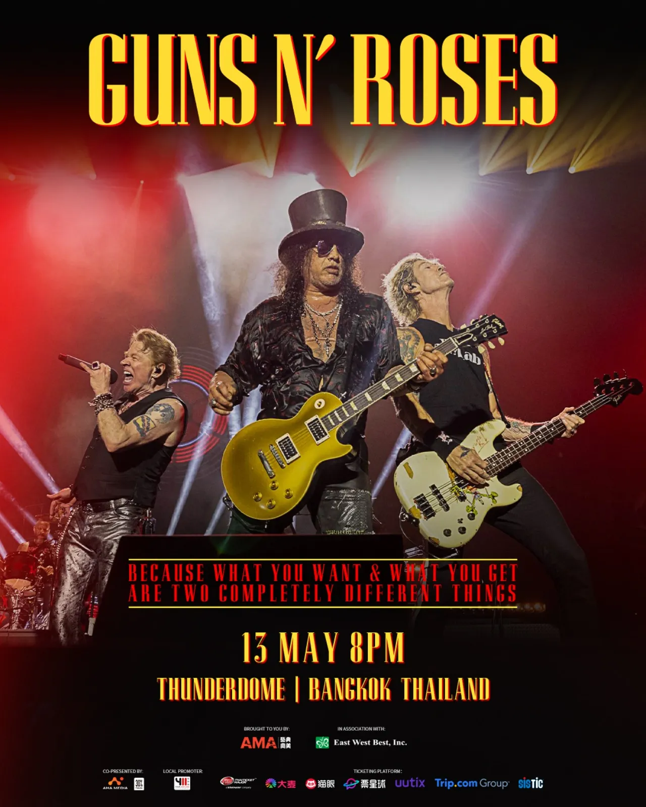เหตุผล 5 ข้อที่ไม่ควรพลาด Guns N' Roses 2025 World Tour–Bangkok คอนเสิร์ตที่ต้องดู