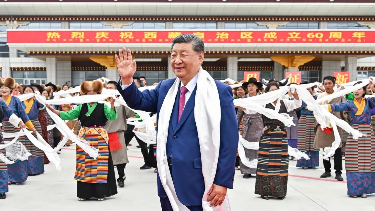 สี จิ้นผิง ร่วมฉลองครบ 60 ปี เขตปกครองตนเองทิเบต