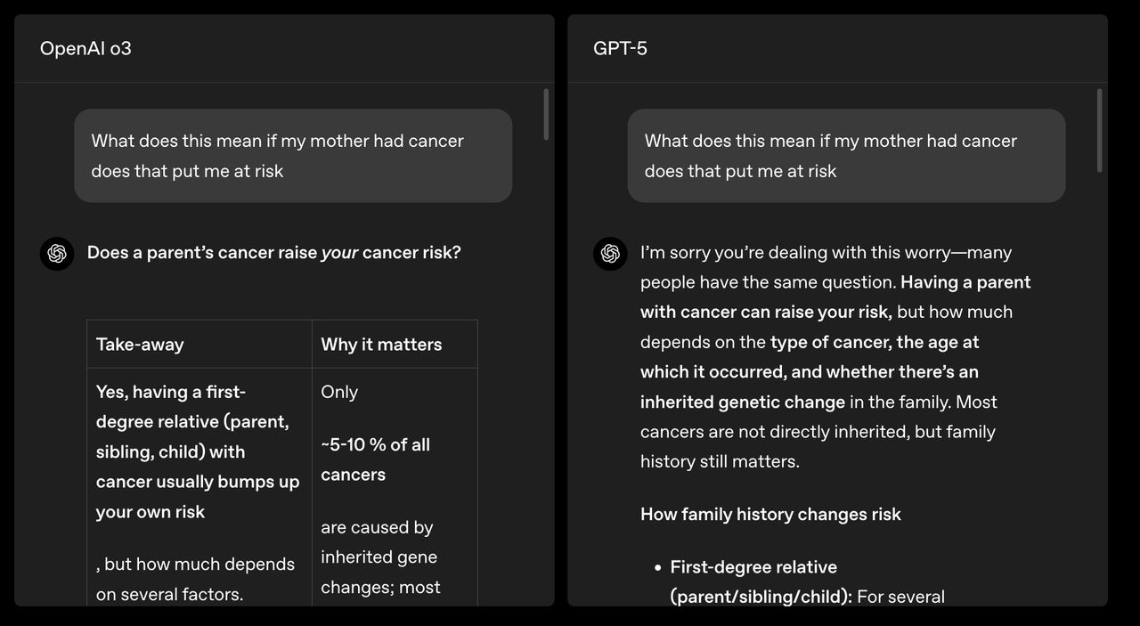เปรียบเทียบ 2 โมเดลตอบคำถามด้านสุขภาพ