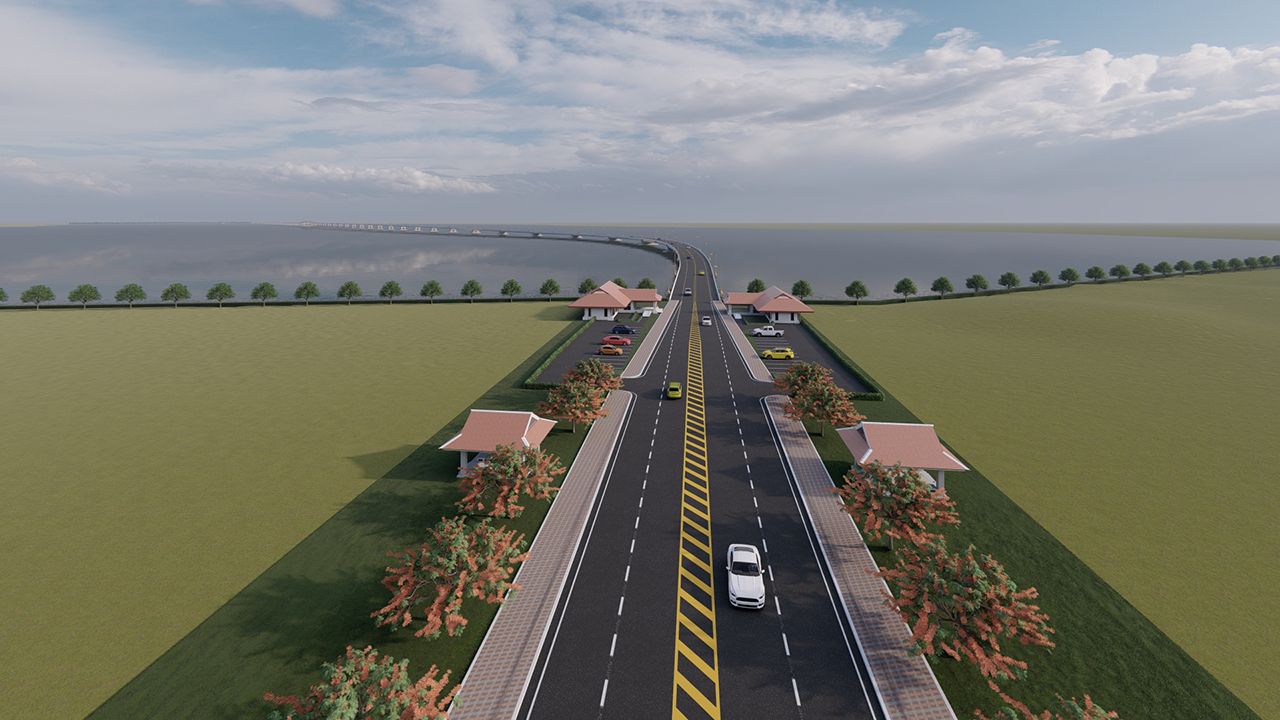 โครงการสะพานข้ามทะเลสาบสงขลา อ.กระแสสินธุ์ จ.สงขลา - อ.เขาชัยสน จ.พัทลุง