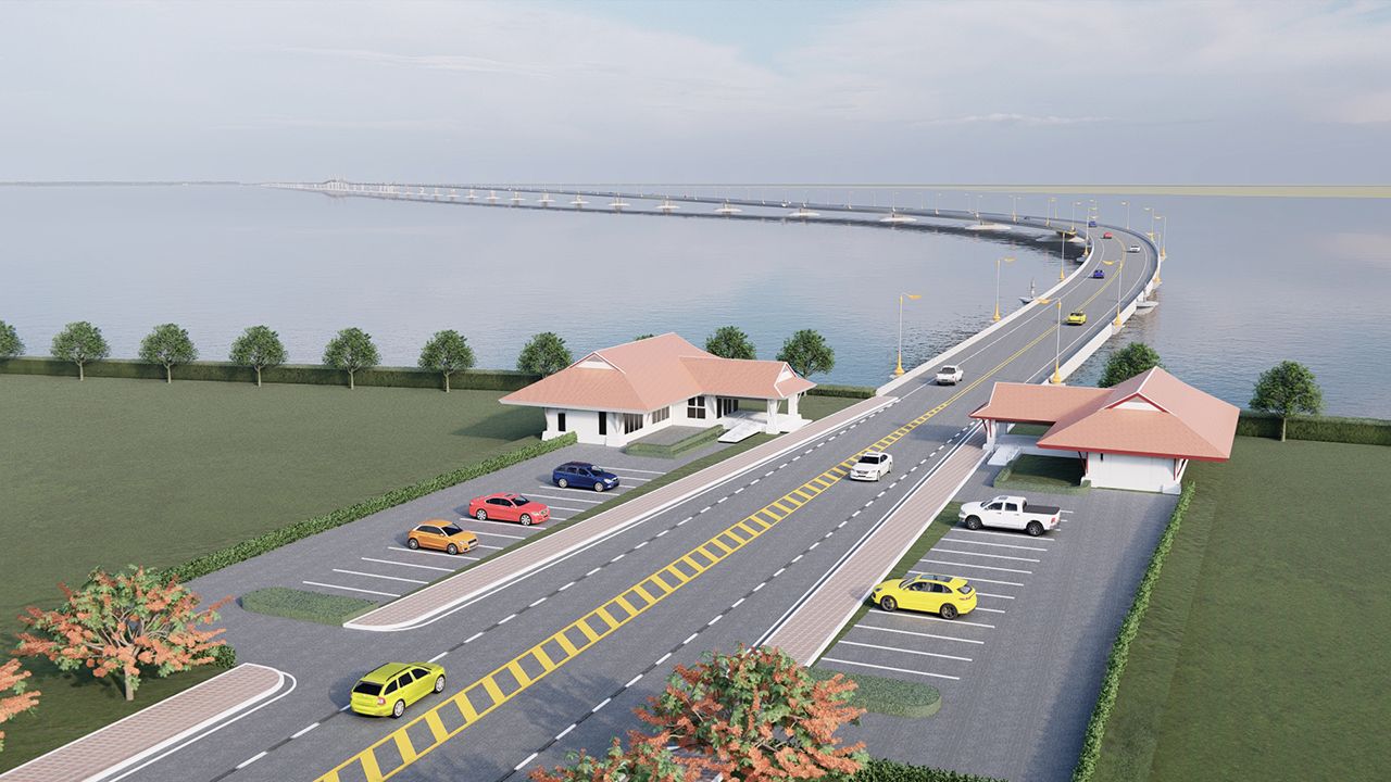 โครงการสะพานข้ามทะเลสาบสงขลา อ.กระแสสินธุ์ จ.สงขลา - อ.เขาชัยสน จ.พัทลุง