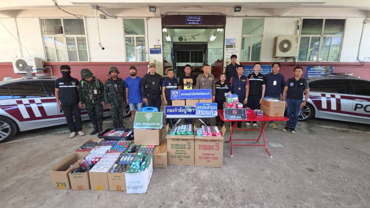 Cambodian smugglers caught with illegal cigarettes in Sa Kaeo | News by Thaiger