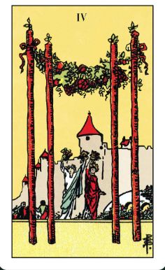 ไพ่ใบที่ 2 Four of Wands